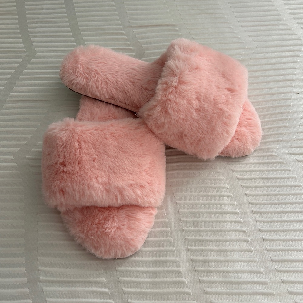 J. Crew Soft Plush Pink Slippers